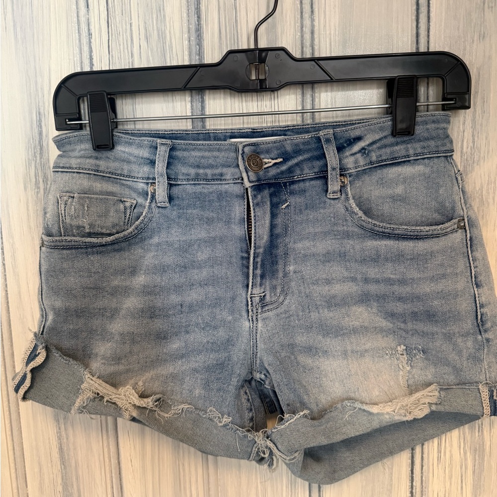 Vigoss Light Blue Distressed Denim Cutoff Shorts